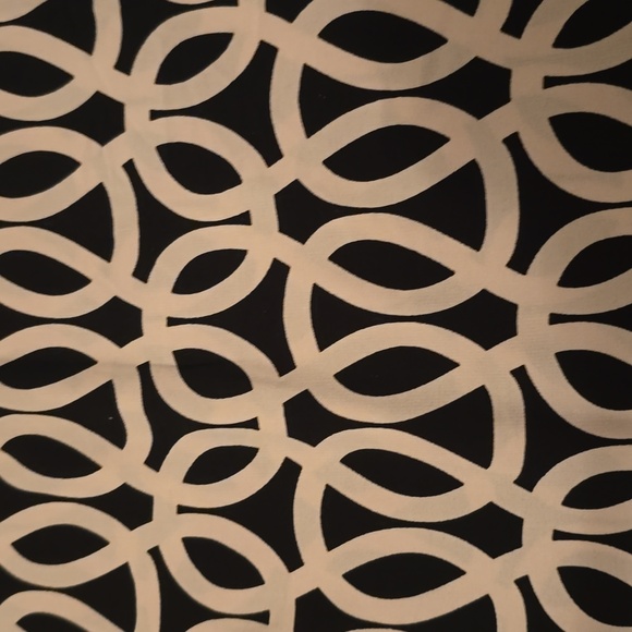 LIZ CLAIBORNE WOMENS BLACK  WHITE SYMMETRICAL SMALL CAP SLEEVES DRESSSIZE LARGE - Picture 13 of 13